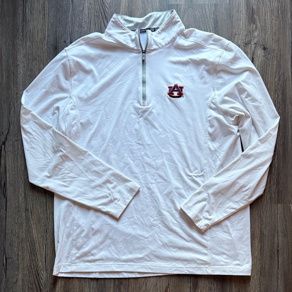 Southern Tide 3/4 zip Men’s Pullover White Size Large Auburn University